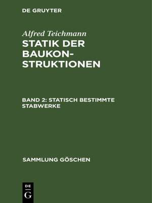 cover image of Statisch bestimmte Stabwerke